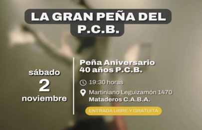 Gran peña del Programa Cultural en Barrios en el Centro Cultural Macedonio Fernández