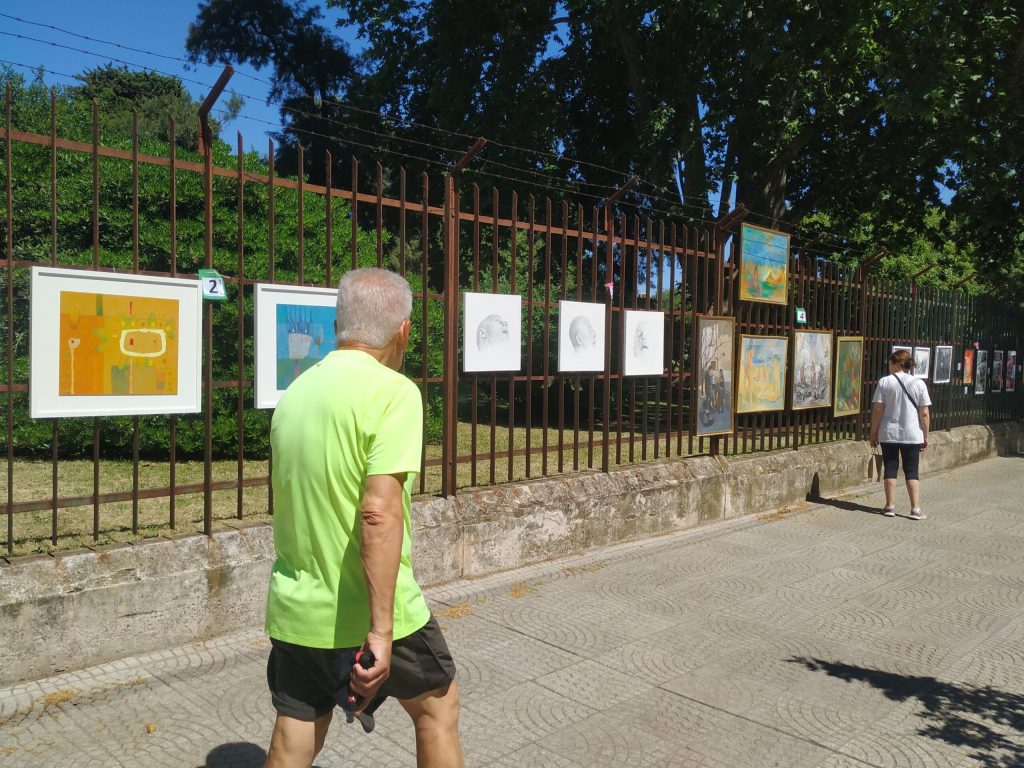 Galería a cielo abierto: decenas de artistas locales expusieron en Parque Saavedra