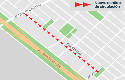 Comuna 9: cambio de sentido de la calle Saladillo