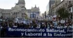 Enfermeros porteños marcharon para reclamar la inclusión de la actividad en el régimen de profesionales de la salud