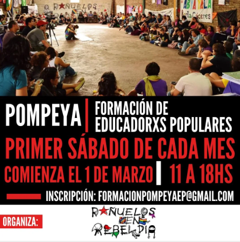 Proceso de formación de “educadorxs populares” en Pompeya