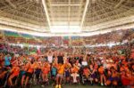 Festival de cierre de las Colonias de Verano en el estadio de Parque Roca