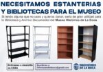 Piden bibliotecas o estanterías en desuso para el Museo Histórico de La Boca