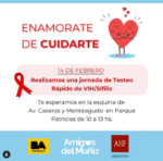 “Enamorarte es cuidarte” Testeo de VIH y Sífilis