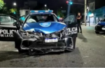 Dos patrulleros chocaron durante una persecución a dos motos