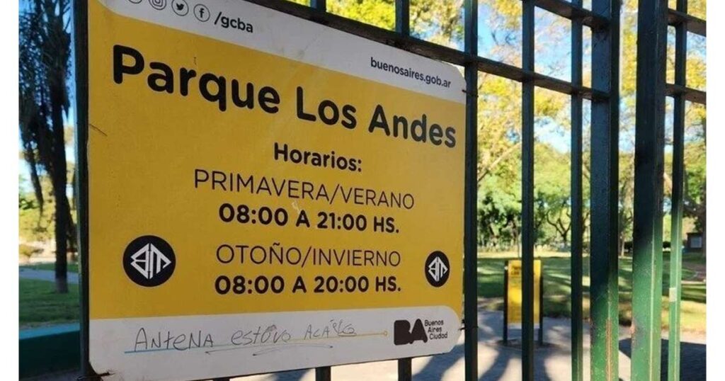 Solicitan extender el horario nocturno del Parque Los Andes