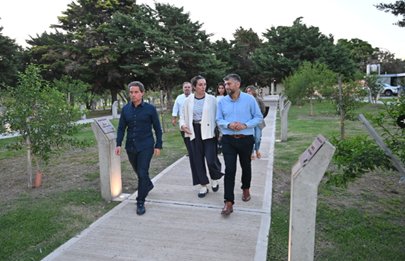 Obras de renovación del Paseo Héroes de Malvinas en el Parque Indoamericano