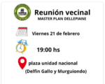 Reunión vecinal por el Plan Master Dellepiane