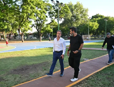 Recorrida por obras finalizadas en el Polideportivo Santojanni