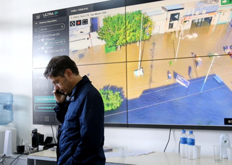 Bahía Blanca el gobernador recorrió las zonas afectadas tras el temporal