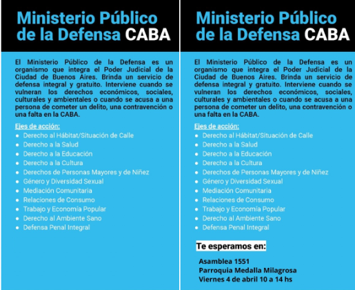 Parque Chacabuco: Operativo del Ministerio Público de la Defensa