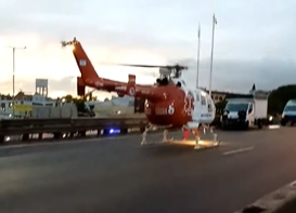 Liniers: Accidente en General Paz y traslado al Santojanni