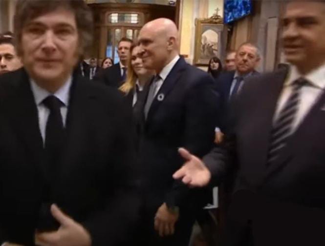 Javier Milei no saludó a Jorge Macri ni a Victoria Villarruel
