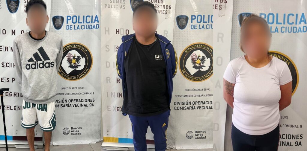 Detienen a tres narcos en Mataderos