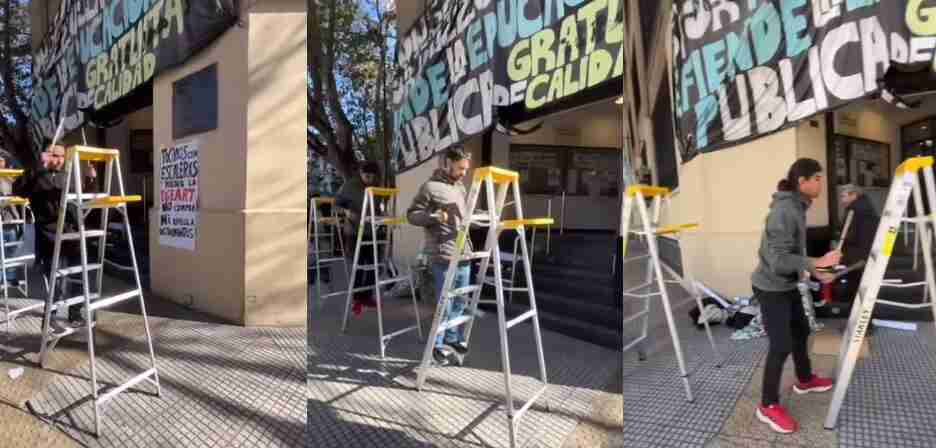 Abasto: protesta de estudiantes del Conservatorio Piazzolla