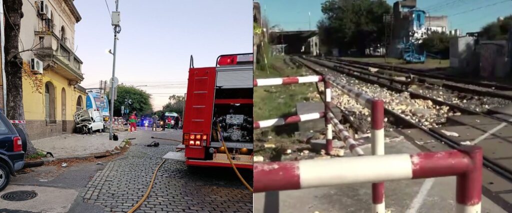 El tren Sarmiento arrolló una camioneta que cruzó con la barrera baja en Villa Luro: un muerto y un herido grave