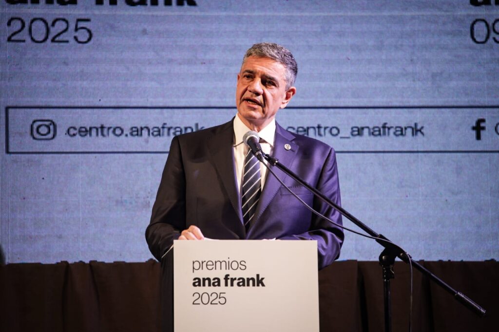 Jorge Macri fue reconocido en los Premios Ana Frank