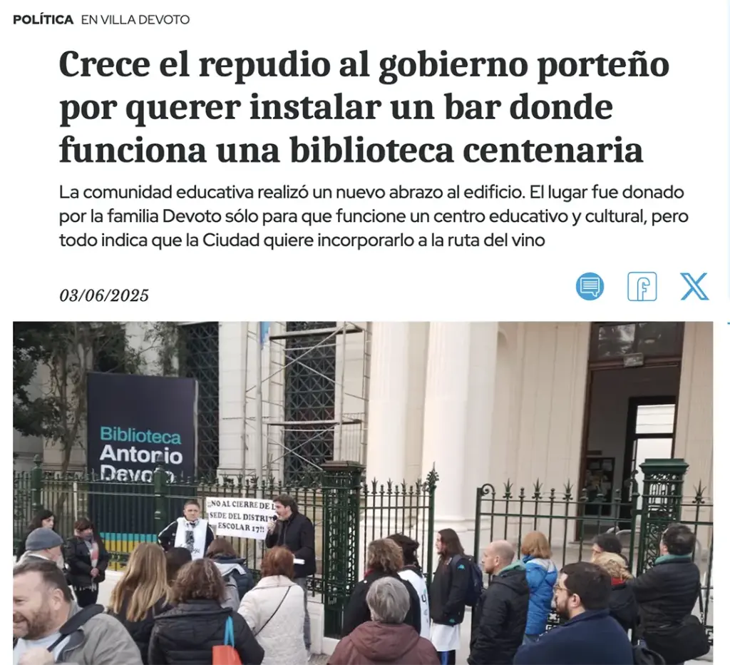 Trascendidos confusos sobre la Biblioteca inquietaron a los vecinos