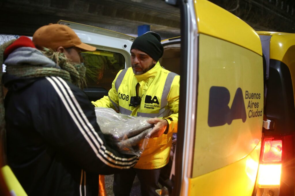 Operativo de la Ciudad por las bajas temperaturas