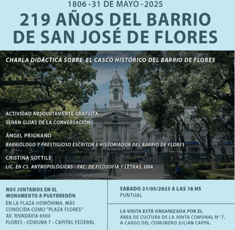 Charla didáctica por el casco histórico del barrio de Flores