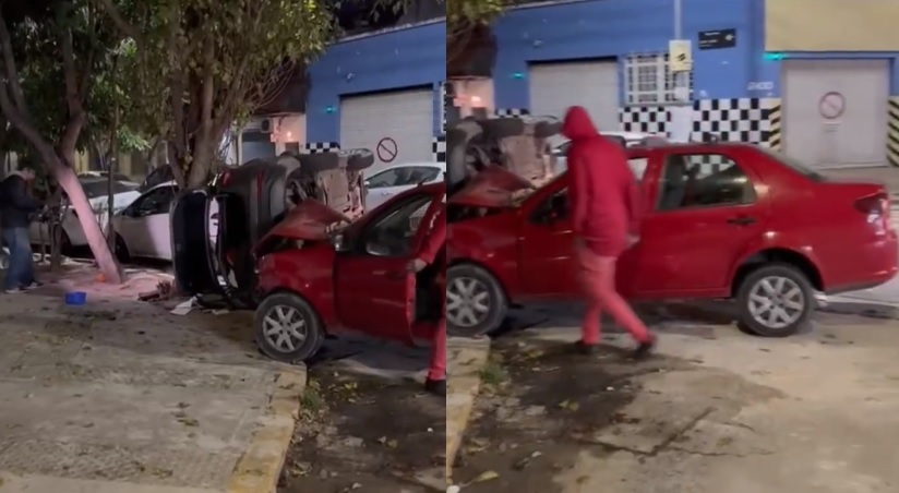 Choque y vuelco en Monte Castro terminó con un hospitalizado