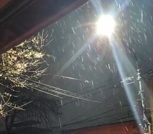 Cayó agua nieve en parte del conurbano Bonaerense