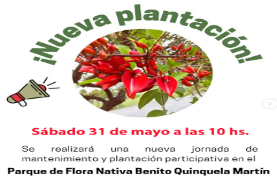 Jornada de plantación en el parque Irala