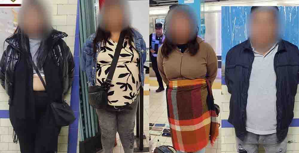 Detuvieron a cuatro pungas en la línea A con 14 celulares robados en su poder