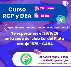 Curso de RCP y DEA en club de Mataderos