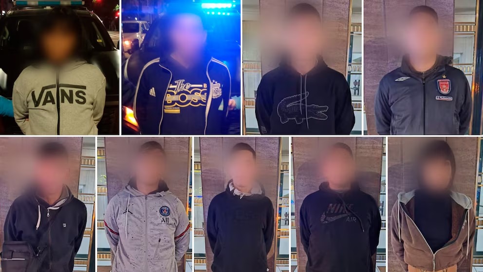 Detuvieron a nueve jóvenes por robar celulares en Recoleta, varios tienen antecedentes
