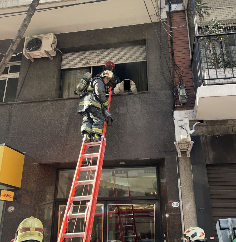 Se incendió un edificio en Recoleta y rescataron a un vecino