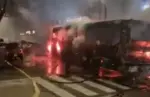Incendio en un colectivo de la línea 92 en Mataderos: no hubo heridos