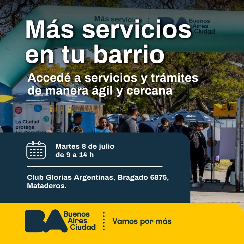 Más servicios en tu barrio en Mataderos durante el mes de julio