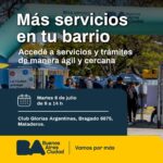 Más servicios en tu barrio en Mataderos durante el mes de julio