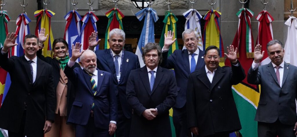 Los líderes del Mercosur se reunieron en la sede de Cancillería, en el barrio de Retiro