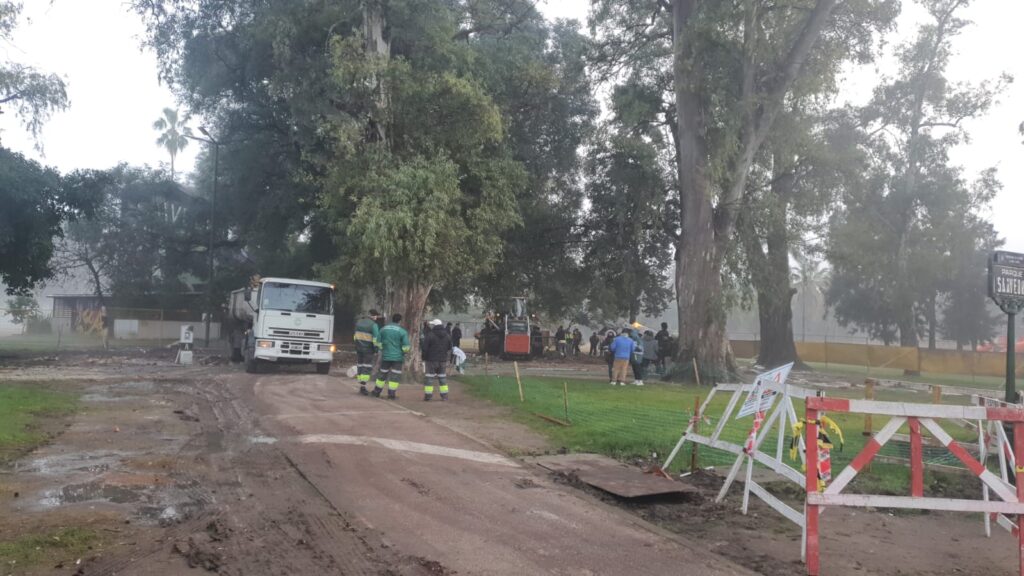 Demolieron el centro de jubilados y la cancha de bochas del Parque Saavedra