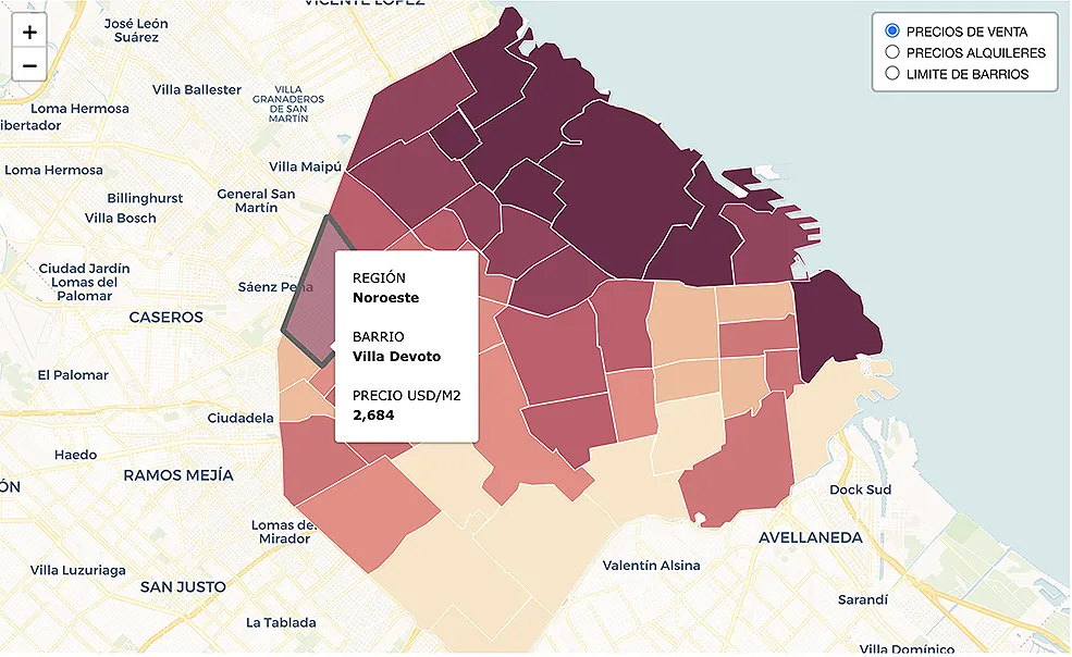 Propiedades en Devoto crecieron un 11% anual