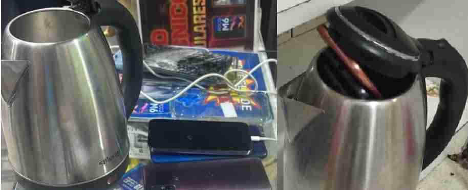 Allanaron una galería de Once donde escondían celulares robados en pavas, inodoros y tachos