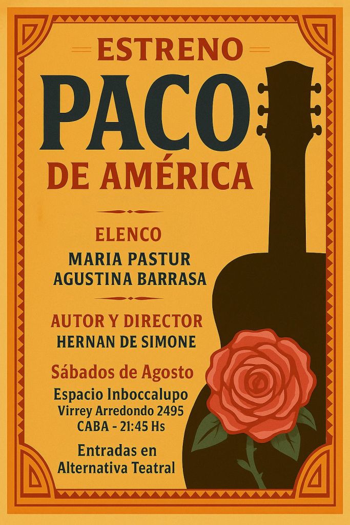 Belgrano: Se estrena la obra Paco de America