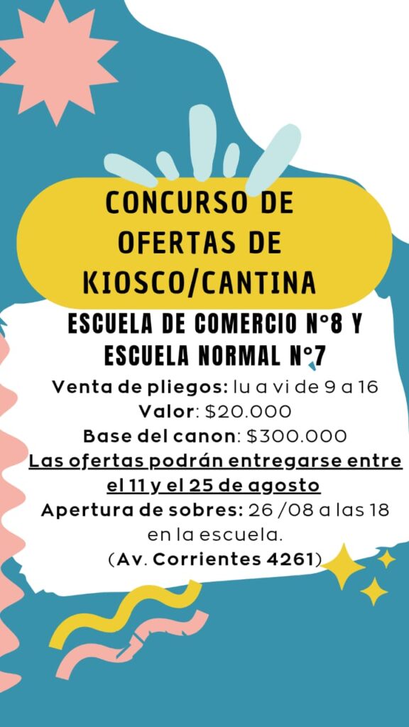 Concurso de ofertas de kiosco/cantina