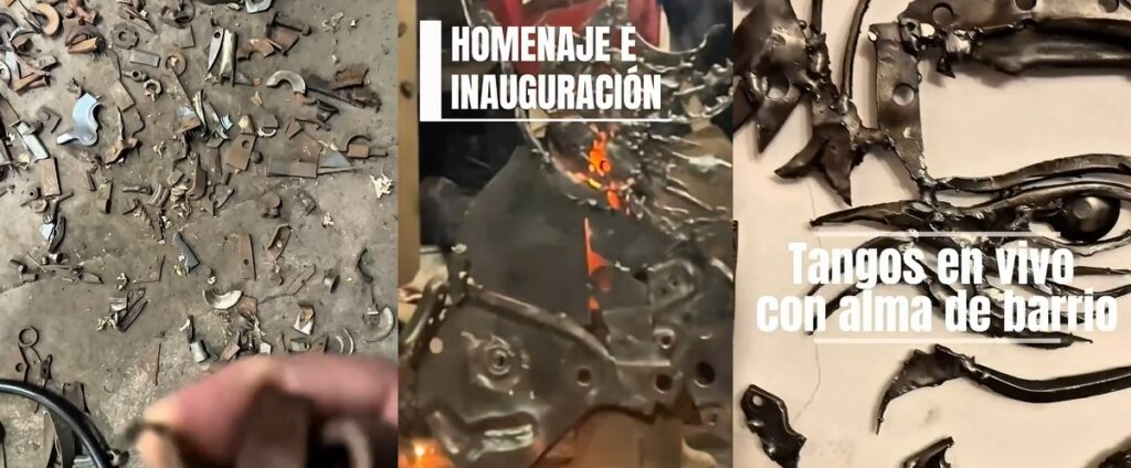 Polaco de metal: el artista Juan Pablo Deplà descubrirá una obra en homenaje a Goyeneche en el Bar La Escuela