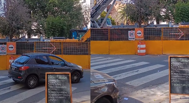 Cierre en Crisólogo Larralde altura Cabildo por obras hídricas