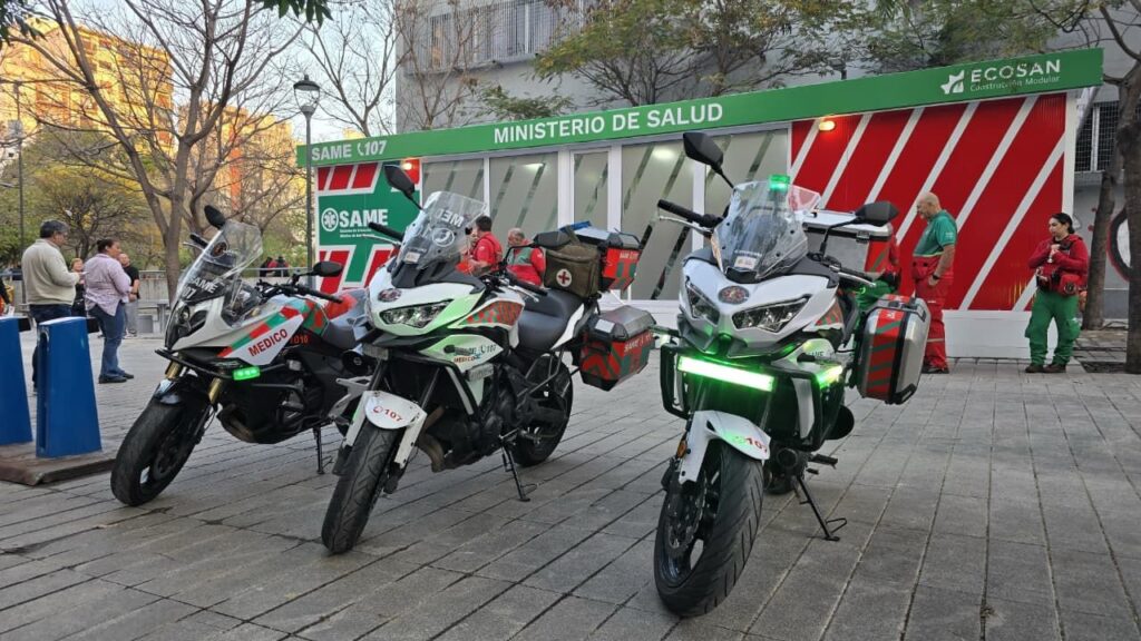 El SAME abrió una base operativa en Balvanera