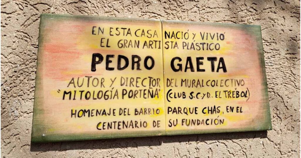 Homenaje de Parque Chas a Pedro Gaeta