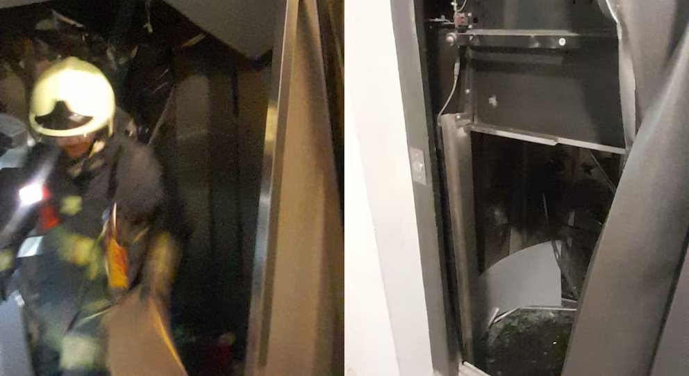 Palermo: se desplomó un ascensor en el séptimo piso y hospitalizaron a nueve jóvenes