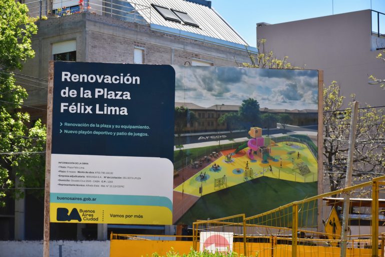 Avanza la puesta en valor de la Plaza Félix Lima en Núñez