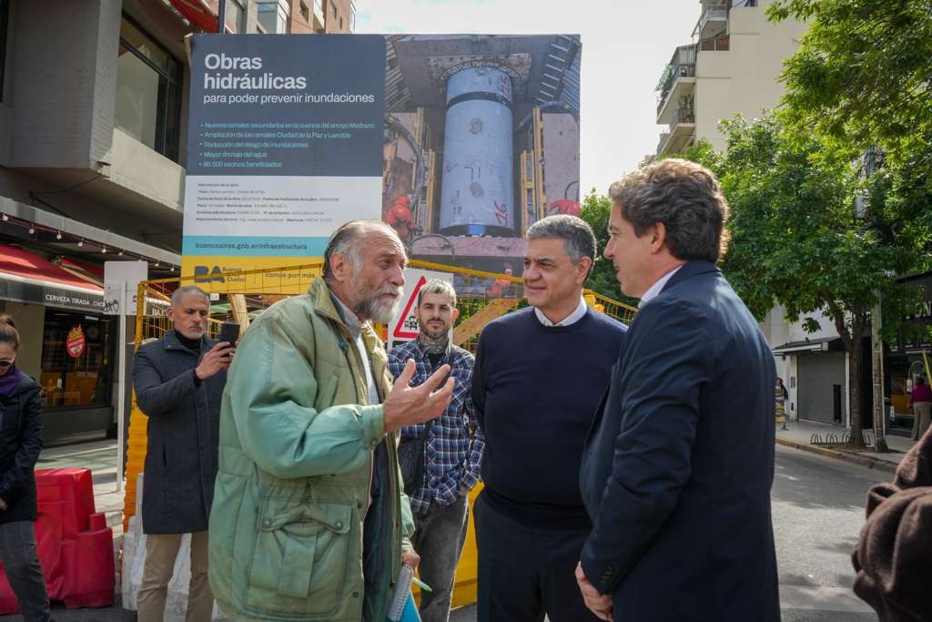Tras la inundación, Jorge Macri visitó las obras hídricas en Saavedra y alrededores
