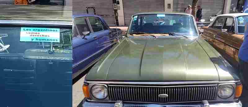 Vecinos, comuneros e instituciones repudian que en Boedo Peatonal exhibieron un Ford Falcon verde con la leyenda “Los argentinos somos derechos y humanos”