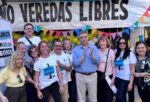 Jorge Macri en el acto por un año sin manteros en Once