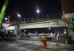 Megaoperativo nocturno para colocar la estructura del nuevo Puente Labruna